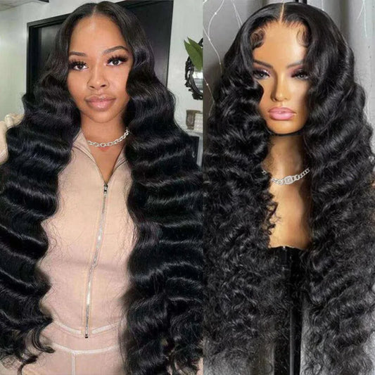 Loose Waves Wig Human Hair Curly Body Wave Human Hair Wigs 13x6 Hd Lace Frontal Wig 250 Density Brazilian With Bleached Knots