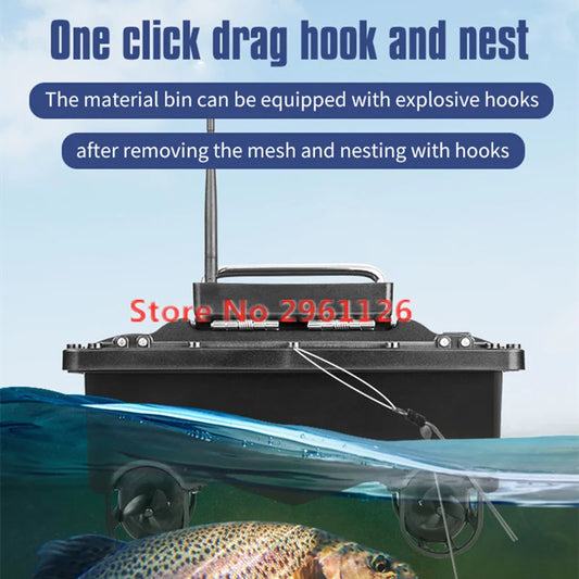 600M GPS Sonar Fish Exploration High Speed Remote Control Bait Boat Model 1.5KG 16GPS Constant Speed Cruise RC Bait Boat Model