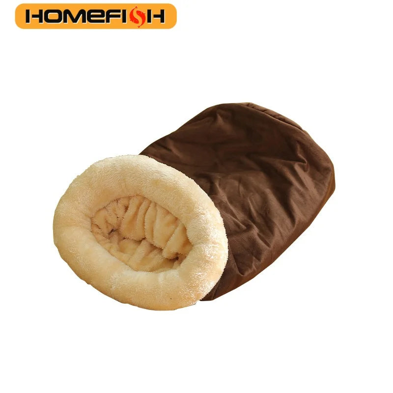 Autumn and Winter Cat Sleeping Bag Semi-enclosed Cat Nest Warm Small and Medium-sized Pet Nest Can Be Disassembled and Washed