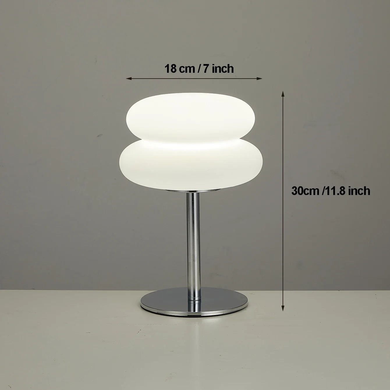 Bauhaus table lamp plastic lampshade bedroom bedside living room Nordic mushroom lamp 9-level brightness dimming ambient light