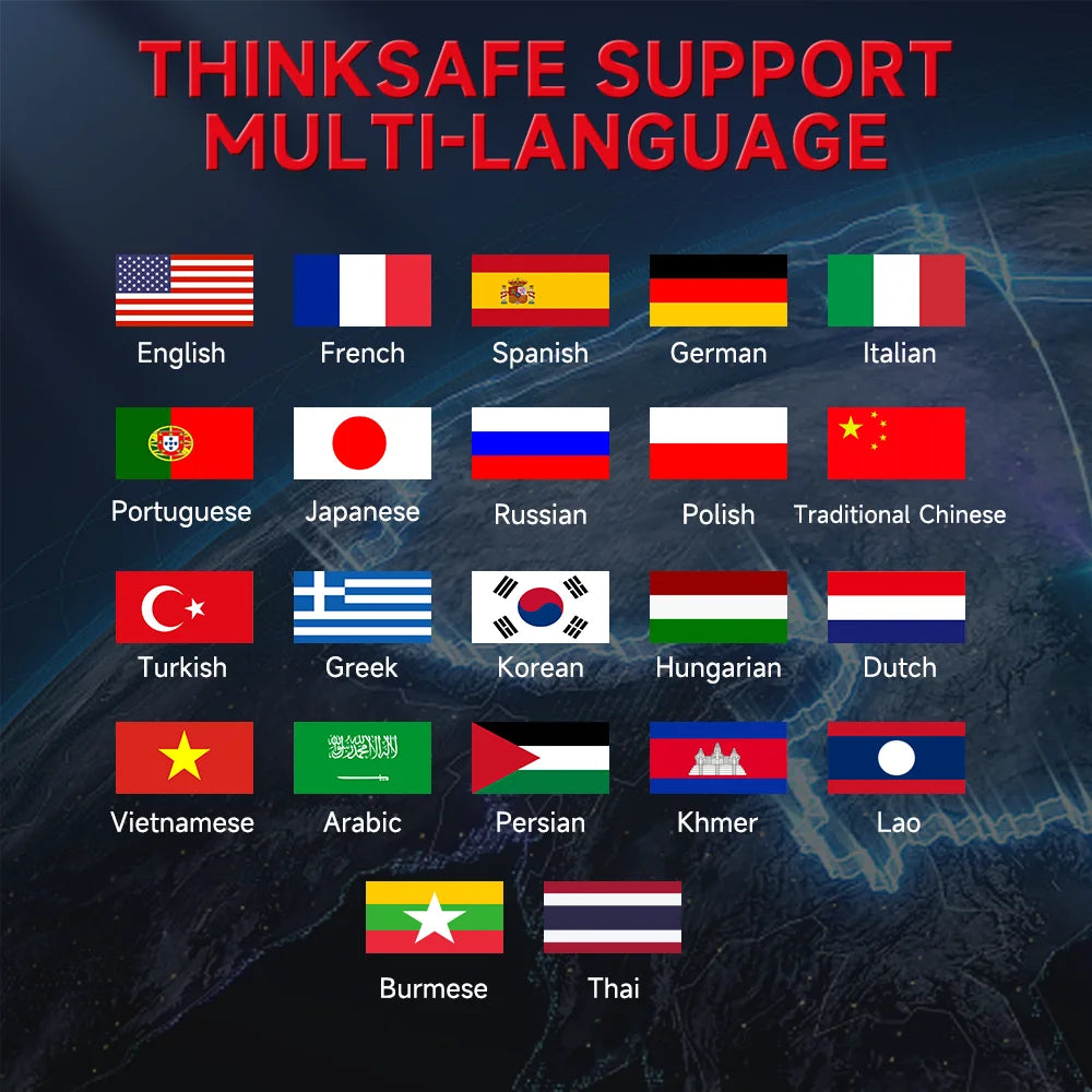 Thinkcar Thinksafe OBD2 Scanner Auto Code Reader OBD 2 For Car Diagnostic Tool Bi-directional Automotive Scanner PK thinkcar BD6