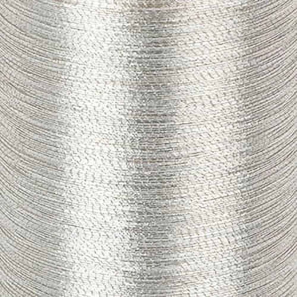 Metallic Silver Embroidery Thread 200 Yards 40 Weight Topstitching Compatible with Computerized Sewing Machines Crafts Projects