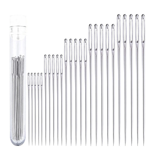 25pcs Stainless Steel Sewing Needles Home Threading Embroidery Stitching Tools