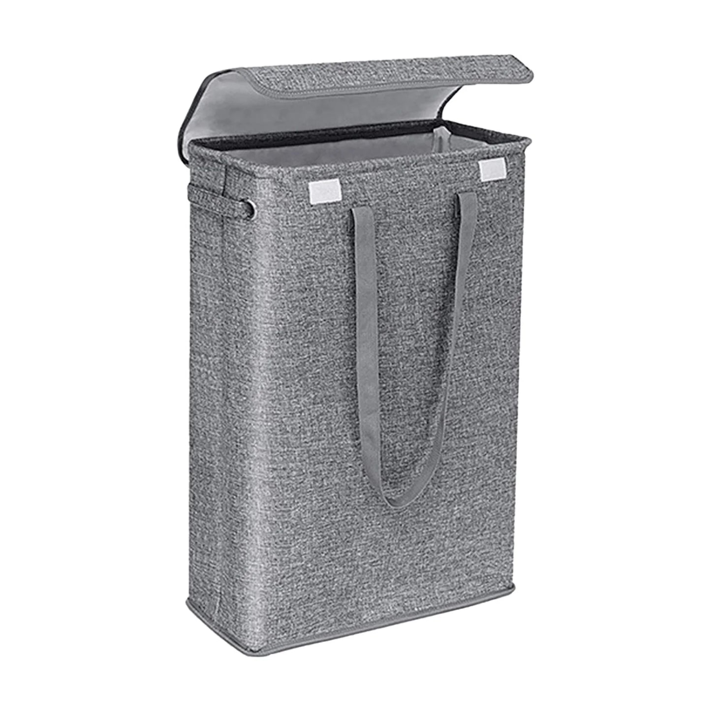 Dirty Clothes Hamper with Lid Collapsible Cotton-Like Linen Laundry Hamper for Home Bathroom or Travel Local Delivery