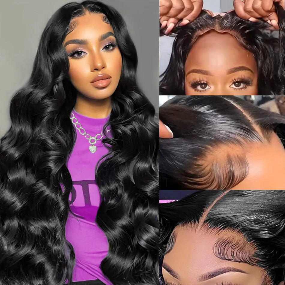 V Part Wigs Human Hair Body Wave Glueless Wigs Human Hair 100% Half Wigs With Clip In 5X5 Hd Lace Closure Wig Beginner Friendly