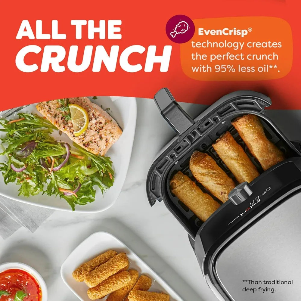 Instant Pot Vortex Plus 6QT XL Air Fryer, 6-in-1, Broils Dehydrates Crisps Quick Easy Meals 100+ In-App Recipes, Dishwasher-Safe