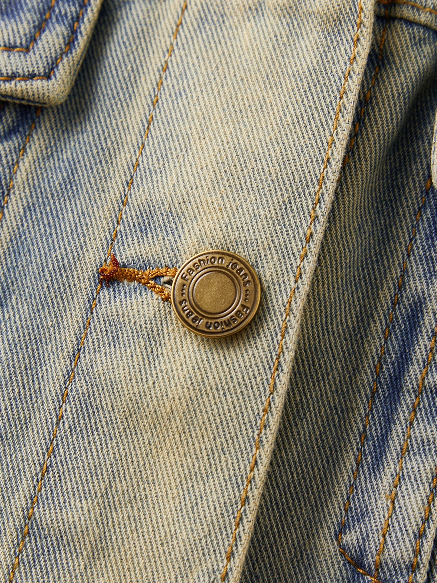 Women s Vintage Oversized Denim Jacket with Flap Pockets and Distressed Details Button Up Long Sleeve Casual Coat