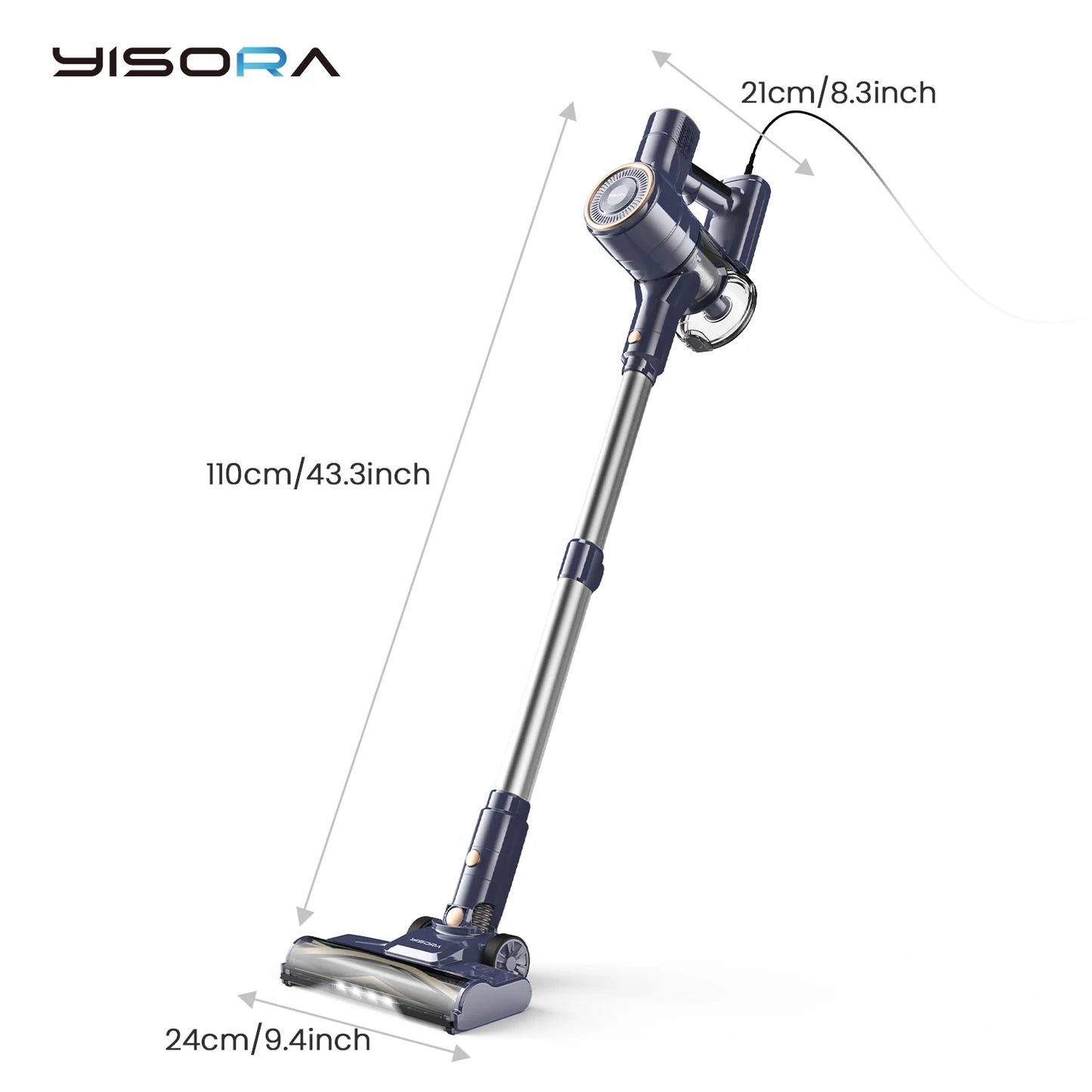 I8 Corded Vacuum Cleaner, 23000Pa 6M Long Cord Stick Vacuum for Floor, Carpet, Pet Hair