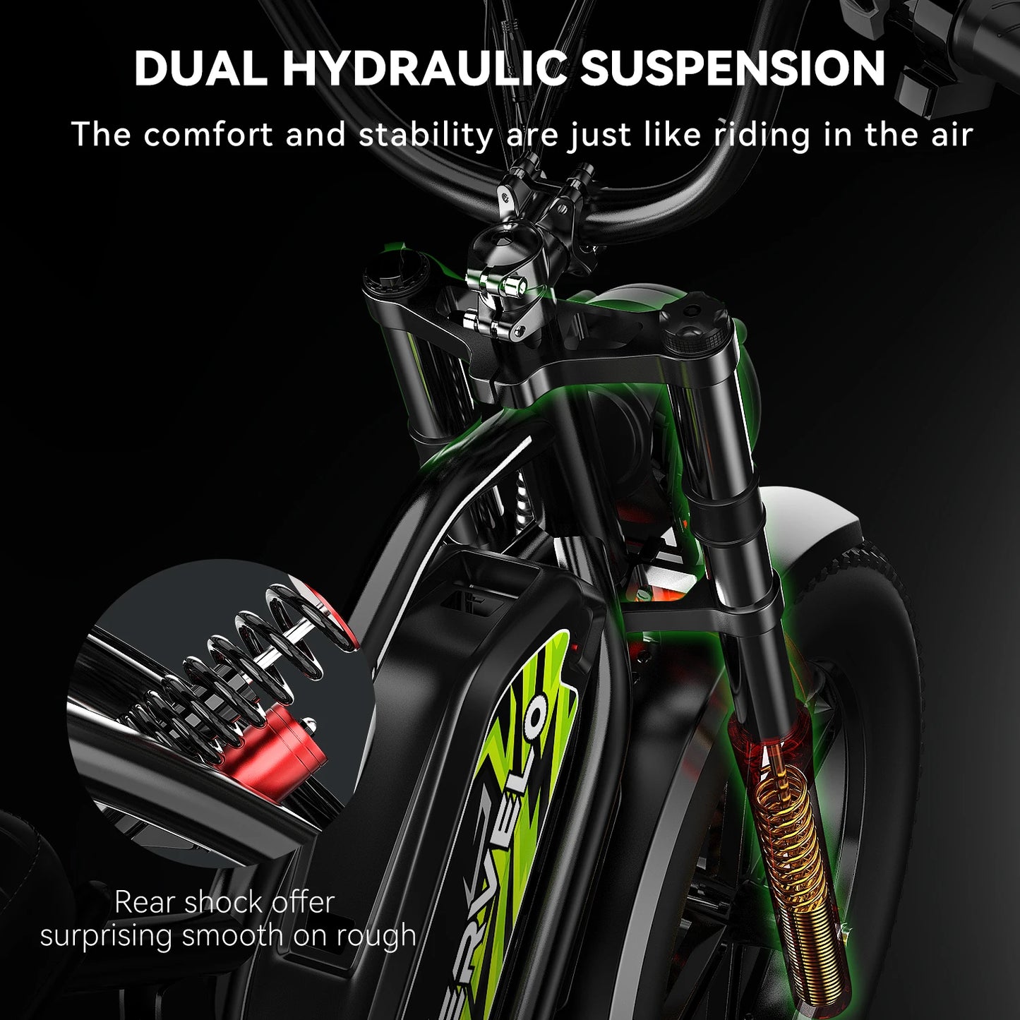 1000W Motor 20" Fat Tire All-Terrain Mountain Snow 48V 20/30AH Battery Powered Electric Motorcycle 80Miles+ 30MPH Outdoor E-bike