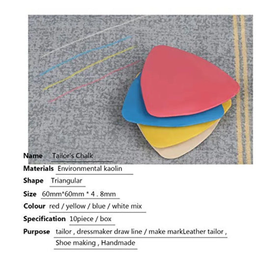 CampTek Tailors Chalk Fabric Markers for Quilting and Sewing - 10PCS Tailor's Chalk 4PCS Heat Erasable Pens with 4 Refills 3 PC