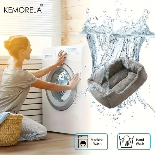 KEMOREL 1PC Cozy Plush Pet Bed for All Seasons Extra Small to Medium Breeds Elastic Lounger Multiple Sizes & Color Options