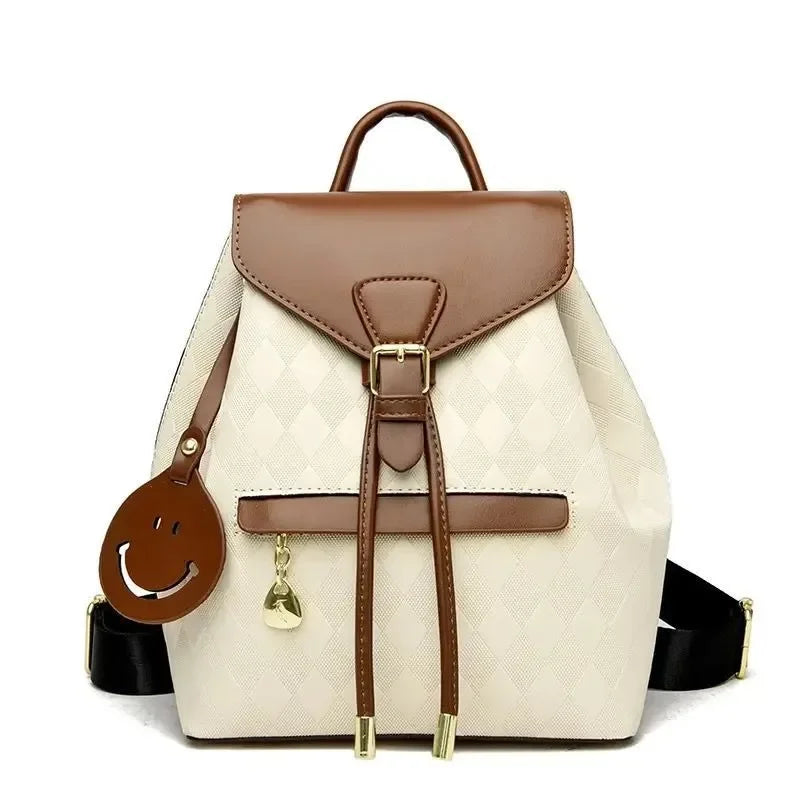 Women Backpack Soft Pu Leather Black Casual Multifunctional College Bag Capacity Shoulder Bag Trave Handle Bag