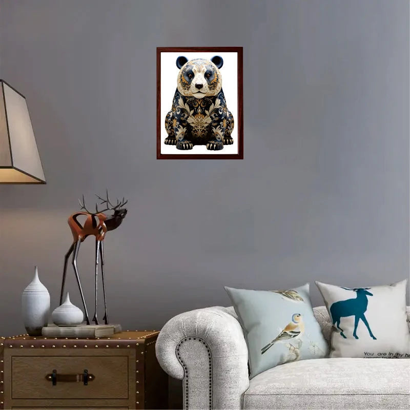 Panda Wooden Jigsaw Puzzles Adult, Teens, Family, Animal Shaped Natural Wood Puzzle, Best Christmas Gift And Family Games Magic