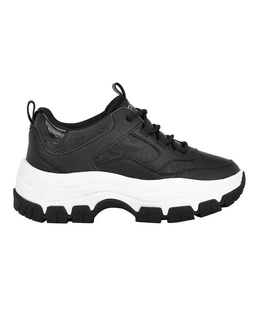 GUESS | Women's Bisun Lugged Rubber Sole Lace Up Platform Sneakers
