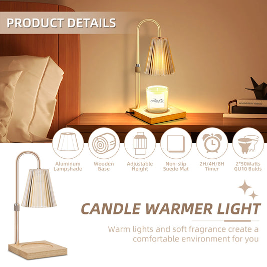 Candle Heating Lamp With Adjustable Height Electric Candle Heating Light with Timer Suitable For Scented Large Cans Of Candles