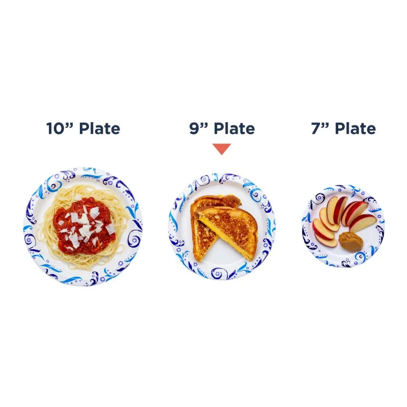 300 Everyday 8.5" Disposable Paper Plates for Party Parties