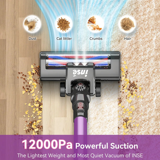 INSE N660 Cordless Vacuum Cleaner 160W Powerful Suction 6-in-1 Stick Handheld Vacuum Up to 45 mins Runtime for Household Clean
