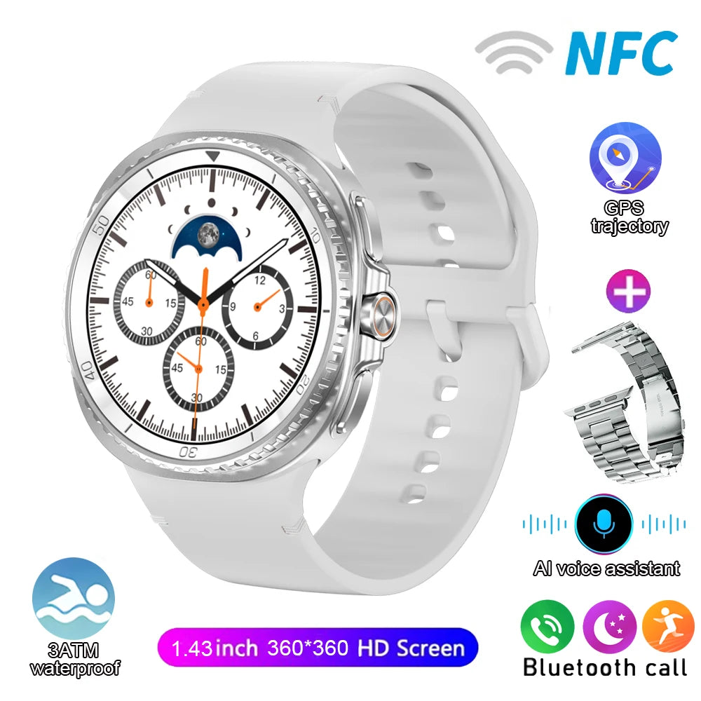 Watch 8 Ultra Classic GPS Compass NFC SmartWatch 46mm Version AMOLEL Rotating Dial BT Call 3ATM Waterproof Watch7 Upgraded Watch