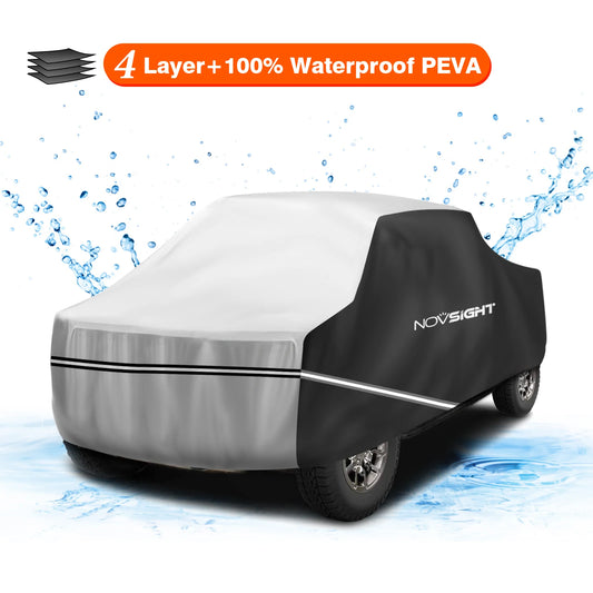 Universal Pickup Truck Full Car Covers UV Car silver Auto Case Cover Outdoor Waterproof Sun Rain Snow Dust Resistant Protection