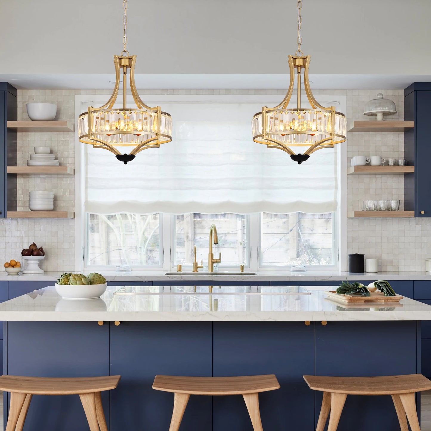 VETRULUS Luxury Crystal Pendant Ceiling Lamp Home Decoration Living Room Bedroom Chandelier Ceiling Light Modern Lighting