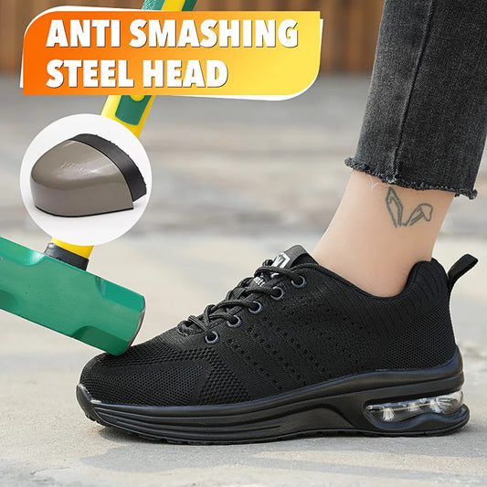 Four seasons women's puncture-proof daily casual safety shoes