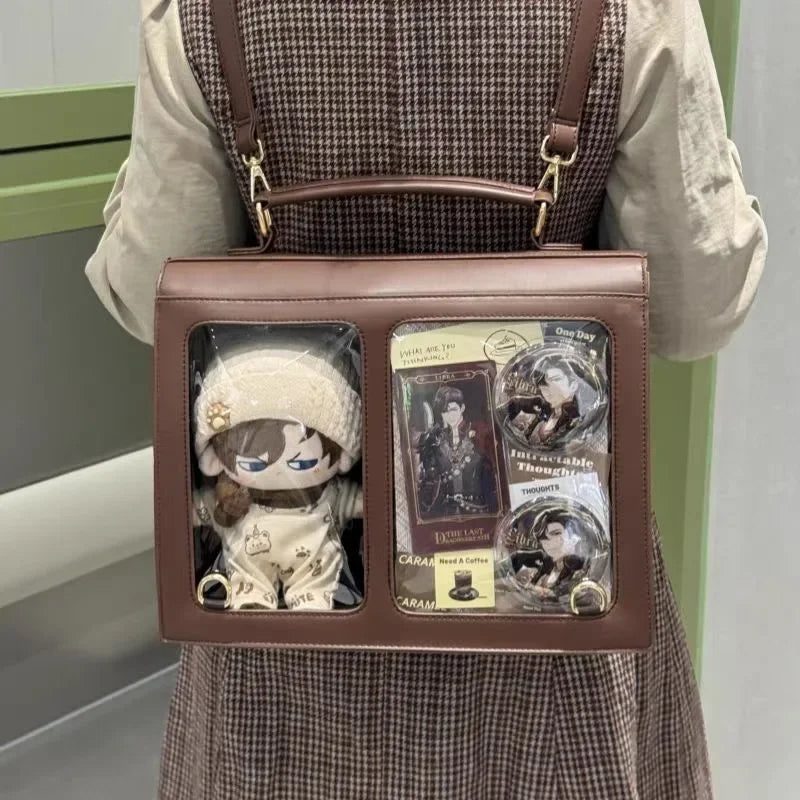 Niche Japanese Transparent Ita Bag Casual Large Capacity Girl Shoulder Crossbody Bag Fashionable Ulzzang Student Backpack ItaBag