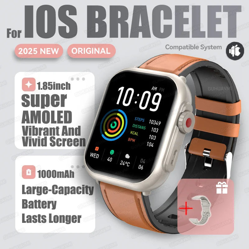 2025 Fashion Women Watch Ultra2 SE Smart Watches 1000mAh 1.85"AMOLED Full Touch Screen BT Call Smartwatch For Android IOS Ladies