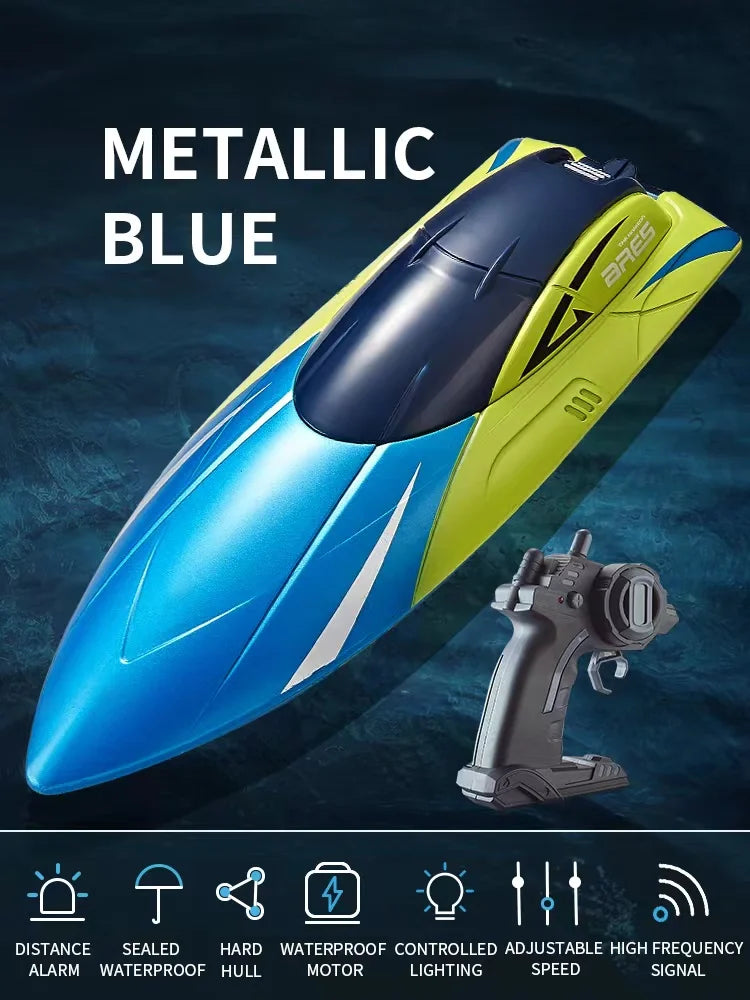 15KM/h Remote Control Boat Double Rudder Motor Waterproof ABS High Speed Speedboat S4 Boy Toy Speedboat Gift Summertime Kids