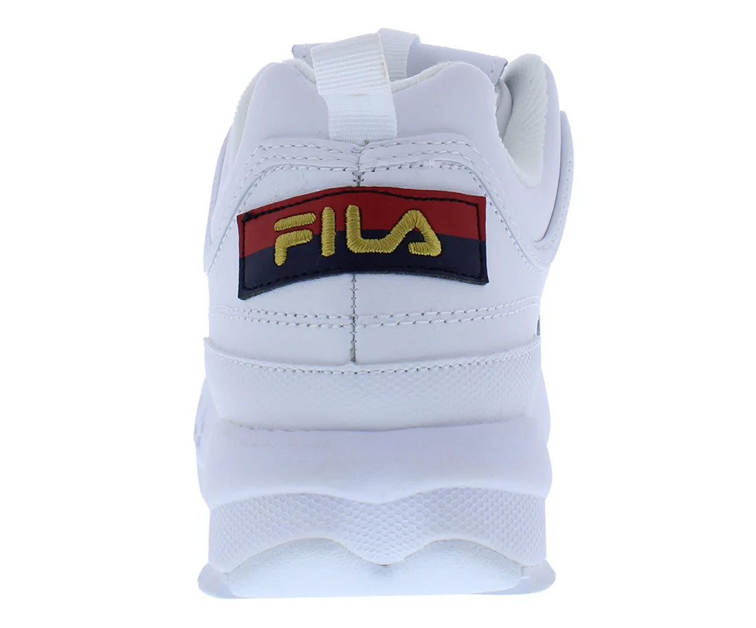 Fila Disruptor II Signature Womens Shoes Size 8, Color: White/Fila Navy/Fila Red