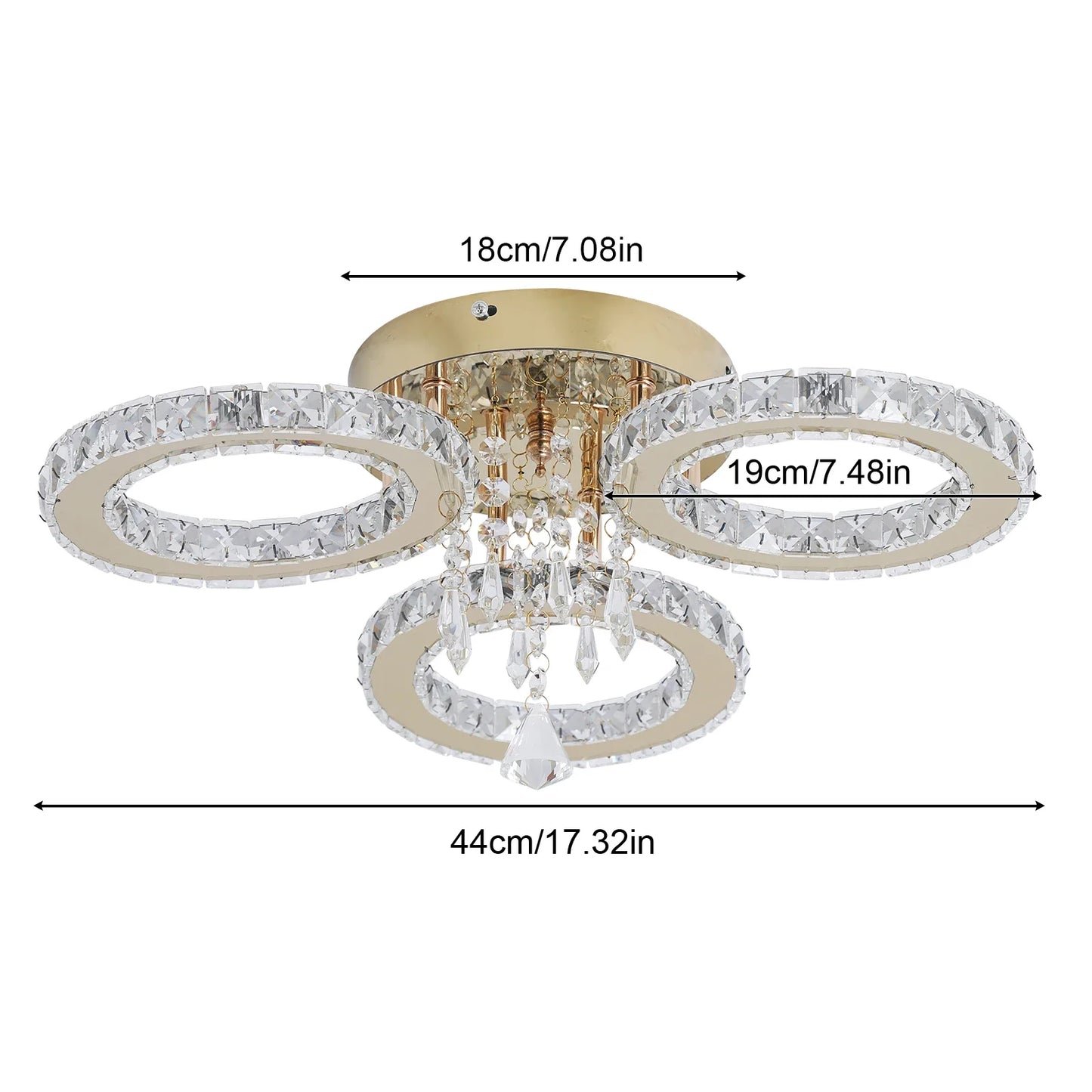 VETRULUS Led Ceiling Light Modern Home Decoration Crystal Chandelier Luxury Living Room Dining Gold Ceiling Lamp lighting