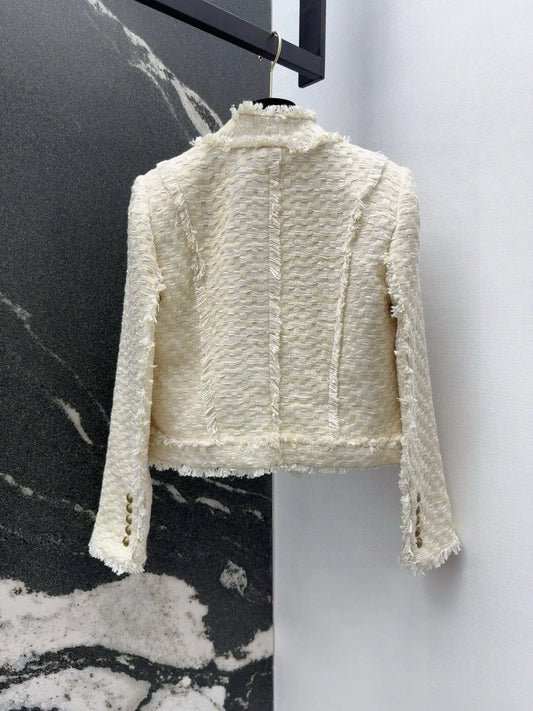 High Quality Autumn Winter Women's Buttons Solid Casual Fashion Stand Collar Vintage Short Jacket JQ171