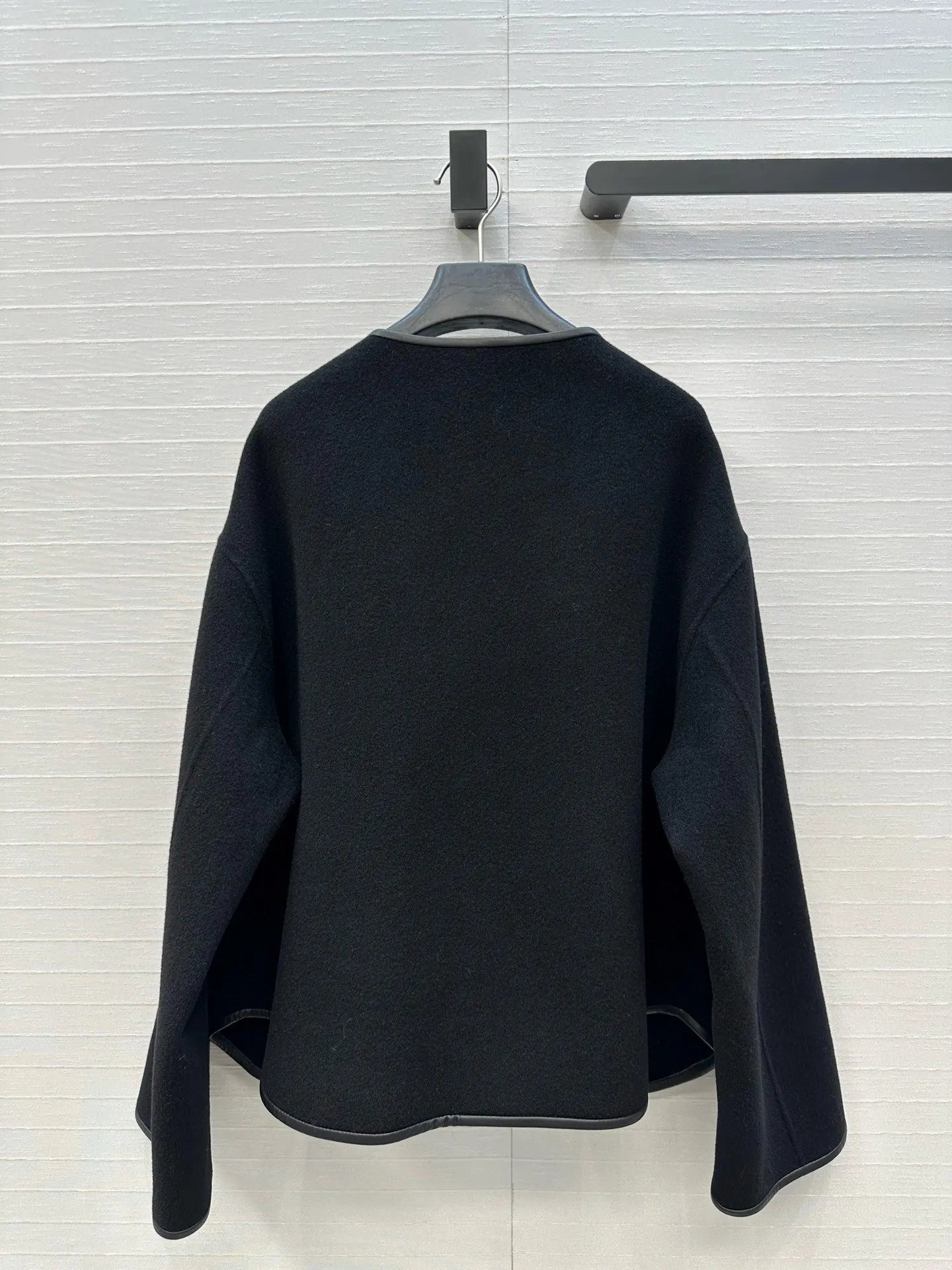 High Quality Autumn Winter Women's Jacket Casual Fashion O-neck Cashmere and Wool Patchwork 100% Sheepskin Pockets Coat J014Q