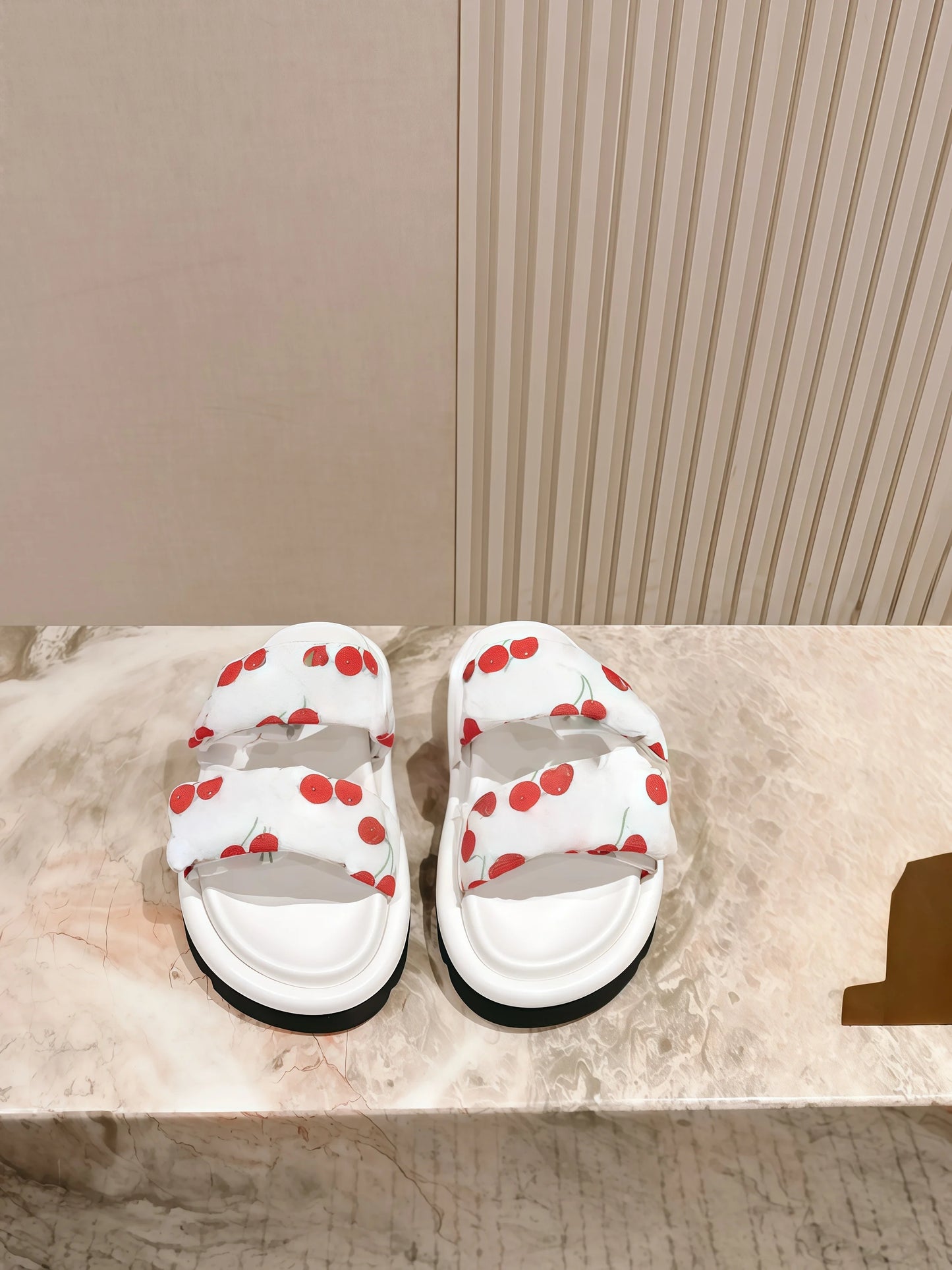 2025 Latest Explosive Cherry Pattern Series Women's Slippers and Sandals Velcro Four Colors