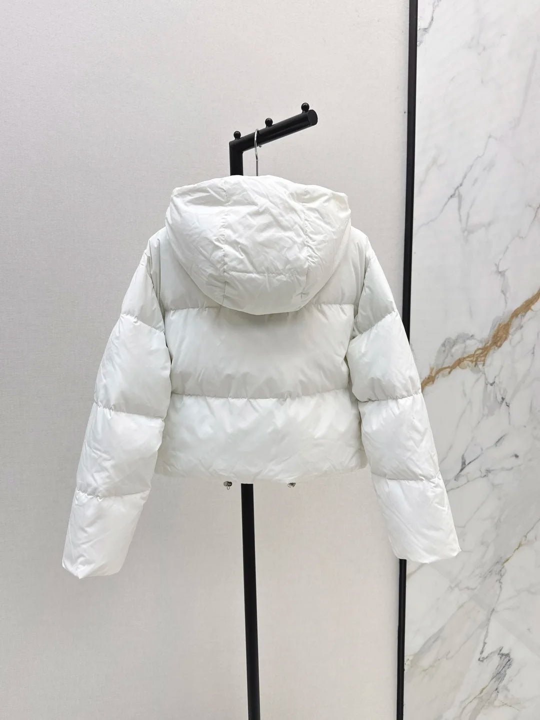 25th Autumn-Winter Latest Short-Sleeved Hooded Cotton Coat for Women - Versatile Trendy Blazer for All Occasions