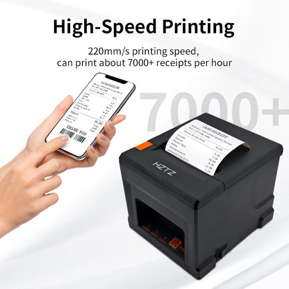 HZTZ 80mm Thermal Receipt Printer HZ-8360 Automatic Cutter Restaurant Kitchen POS Printer USB LAN Bluetooth
