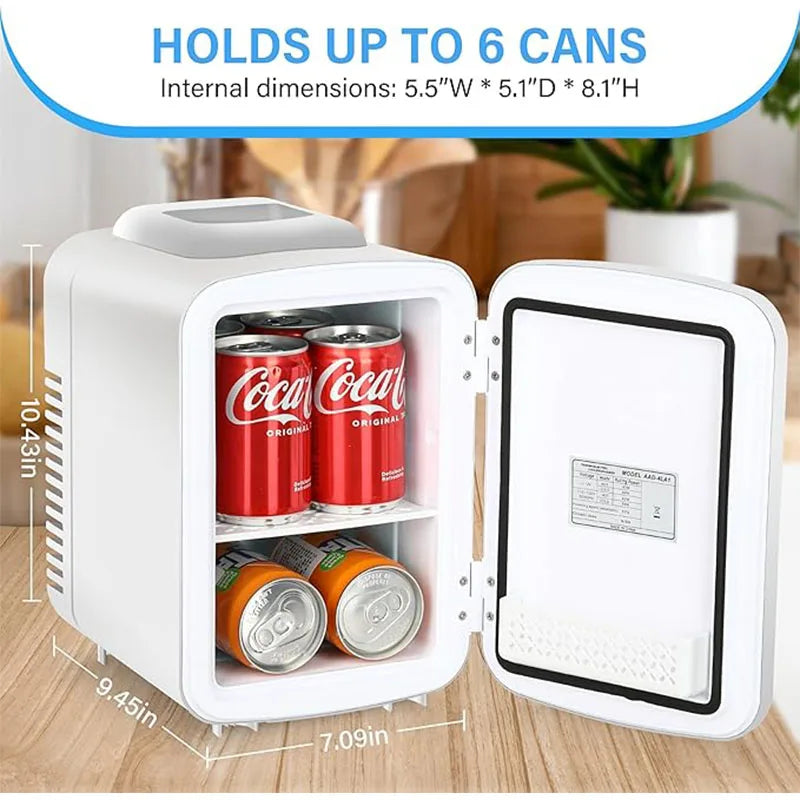 iPower Mini 4L/6 Tank Portable Small Refrigerator Refrigerator and Insulated Compact Refrigerator for Bedroom, Dormitory, Office