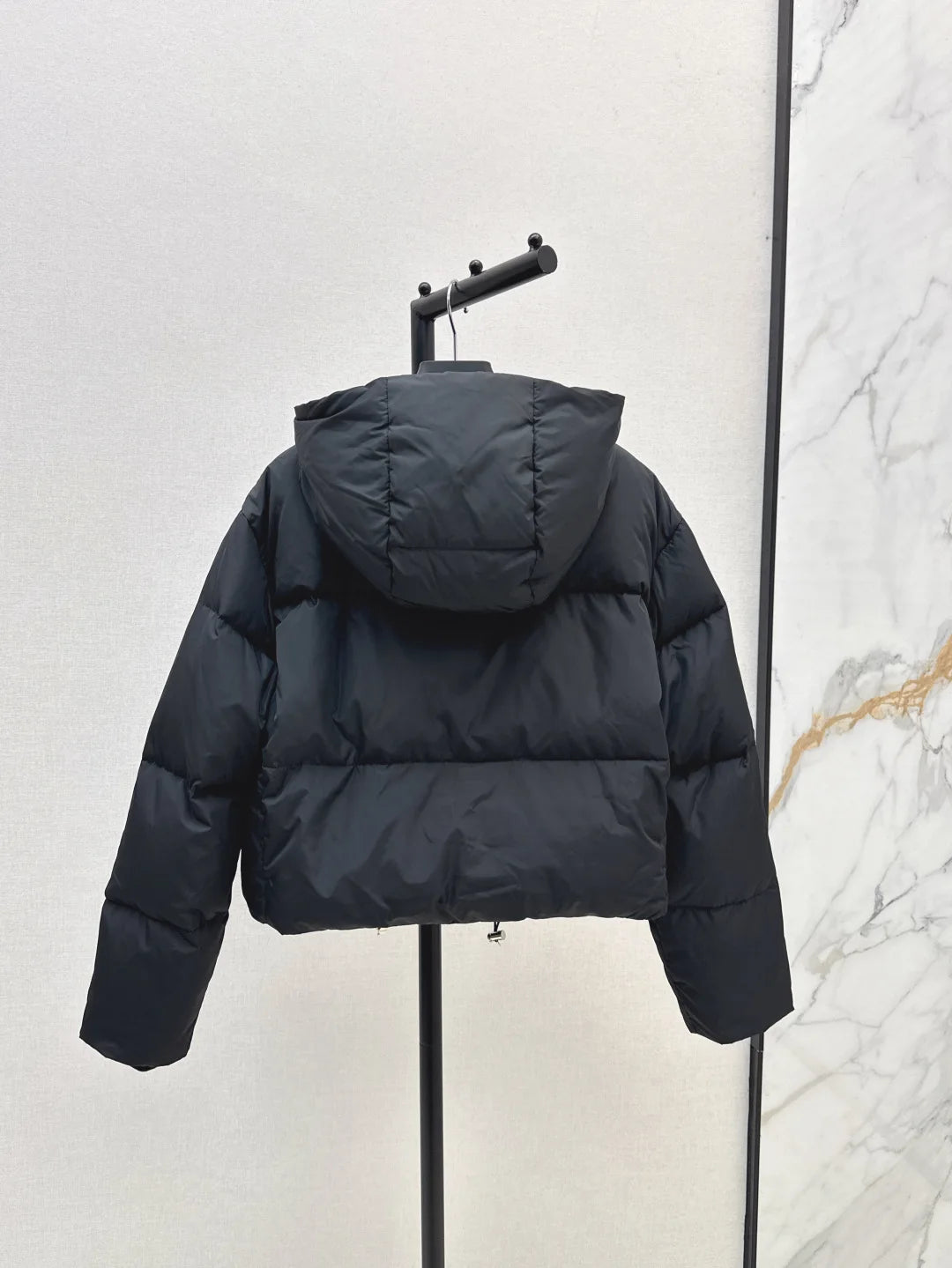 25th Autumn-Winter Latest Short-Sleeved Hooded Cotton Coat for Women - Versatile Trendy Blazer for All Occasions