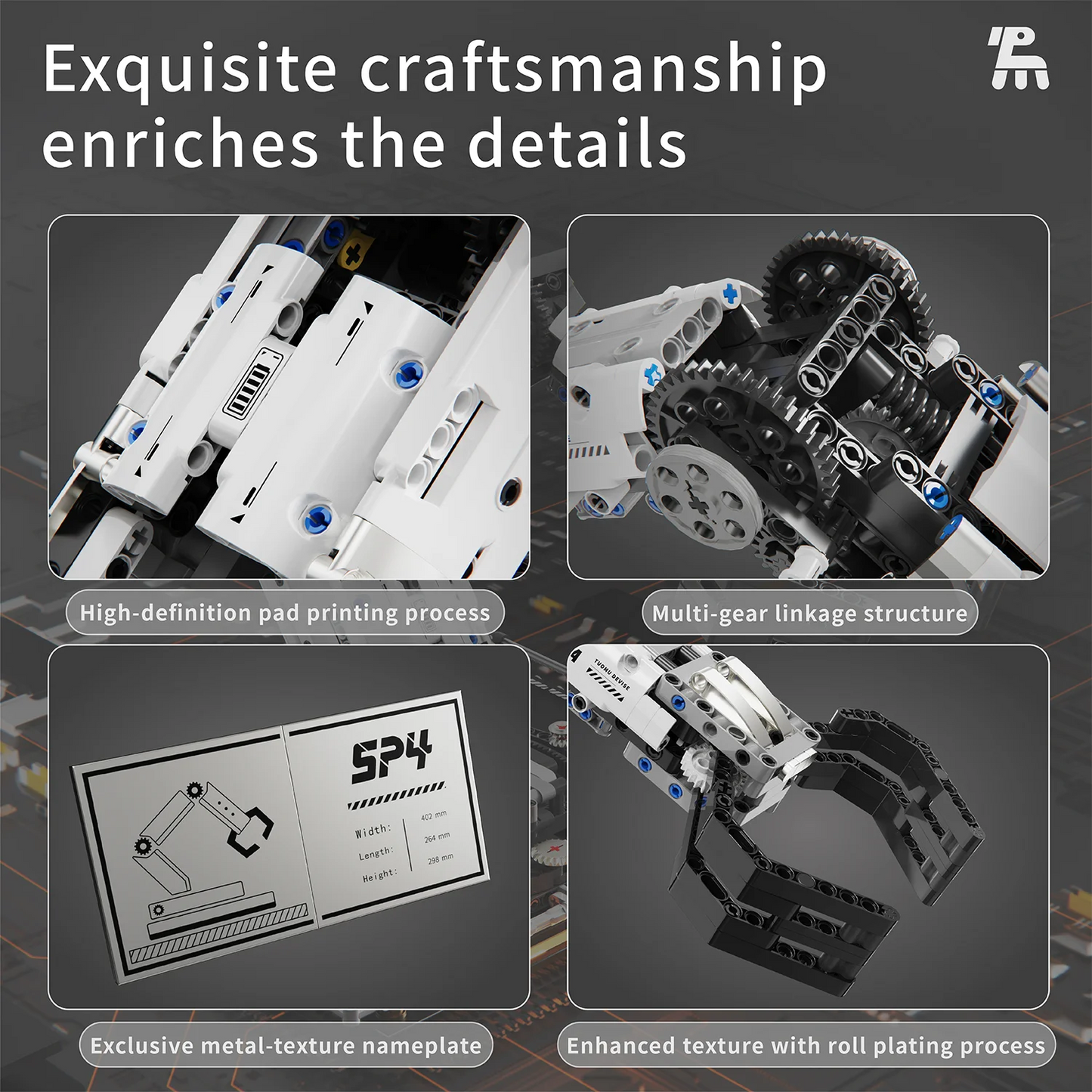 App & Remote Control Programming Robotic Arm Building Blocks Set, 784 Pcs Stem Educational Technic Toys for Boys and Girls Ages 8-16