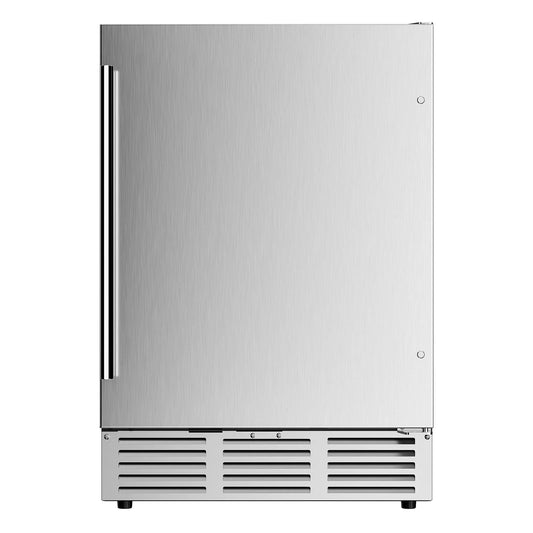 SIMZLIFE 4.8 Cu.ft. Undercounter Freestanding Stainless Steel Door Beverage Refrigerator, 23.4 in W, 34.25 in H