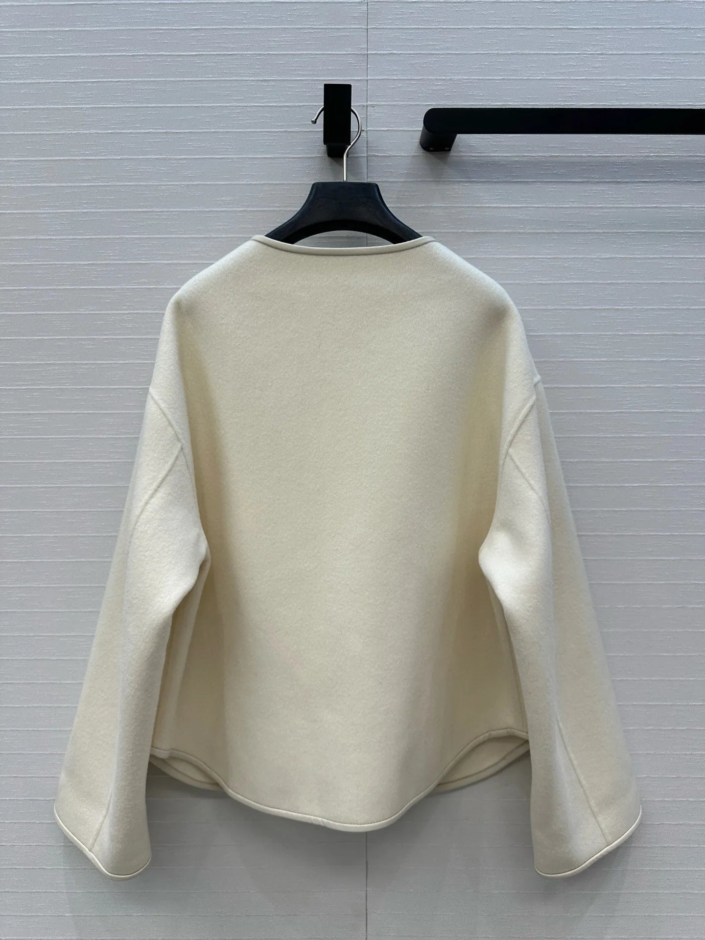 High Quality Autumn Winter Women's Jacket Casual Fashion O-neck Cashmere and Wool Patchwork 100% Sheepskin Pockets Coat J014Q