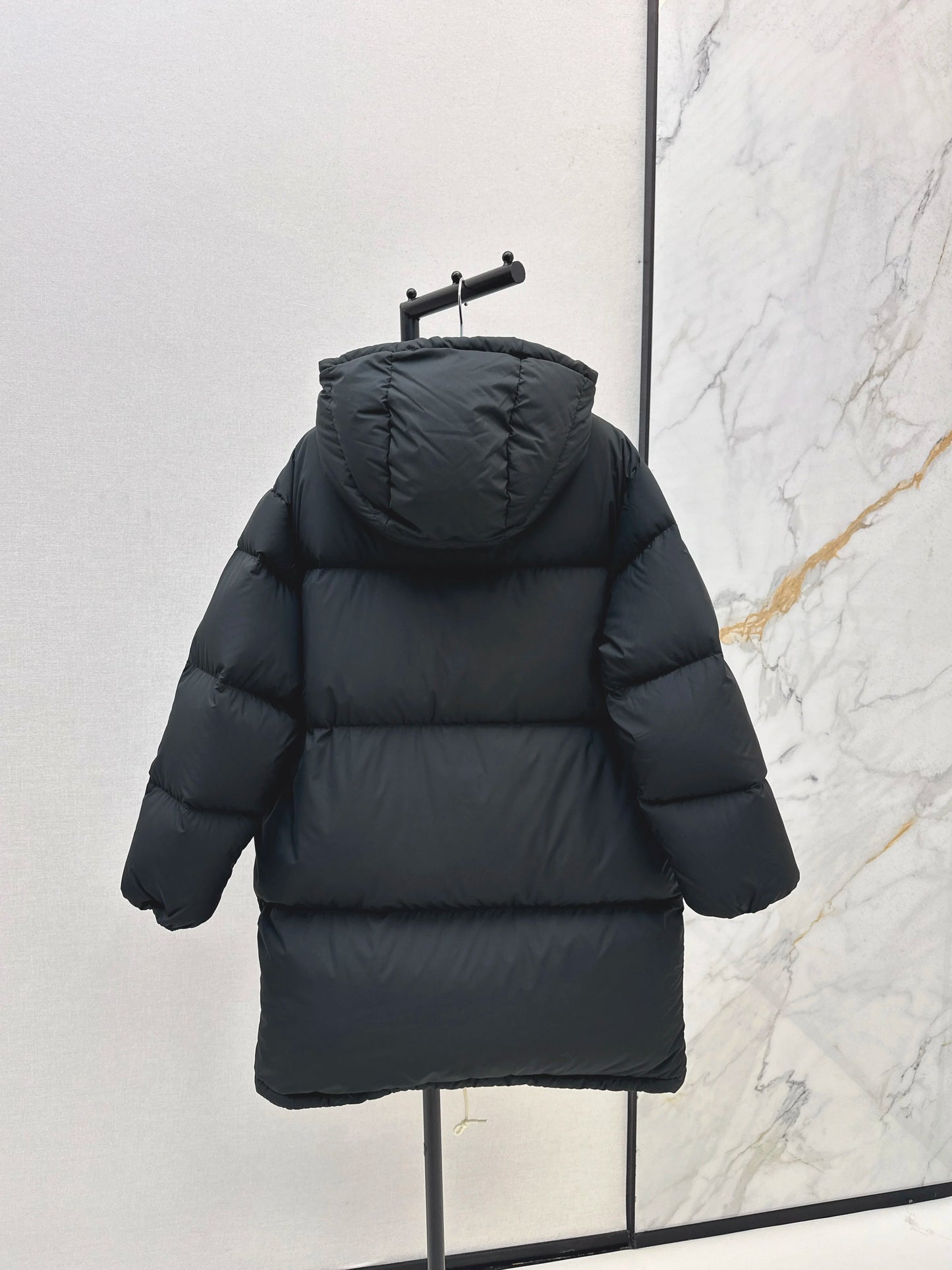 2025 Longline Puffer Coat Women Hooded Maxi Down Jacket Winter Warm Straight Cut Quilted Parka Thermal Insulated