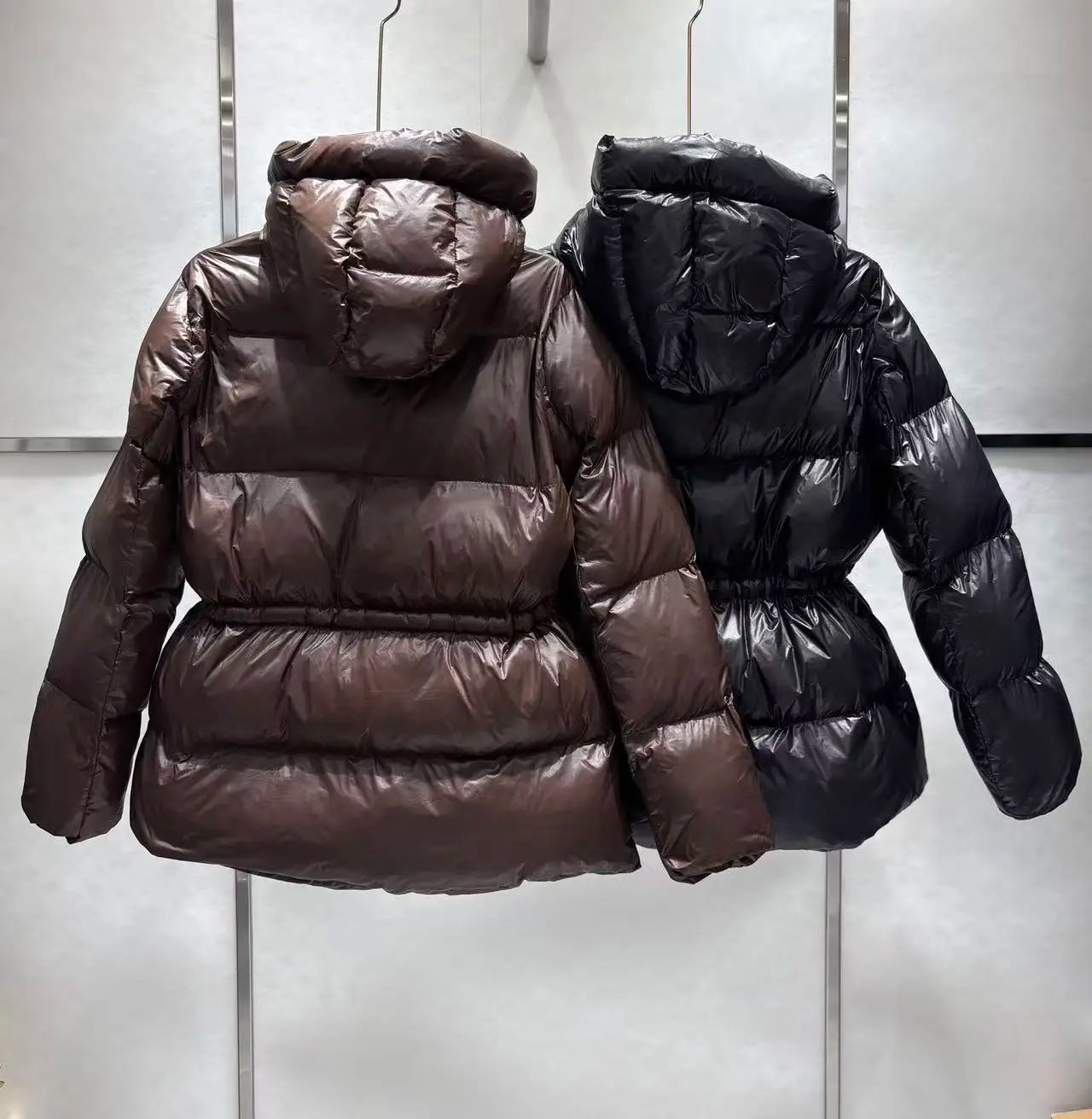 Winter 2025 New Waist Drawstring Design Warm And Comfortable Hooded Cotton Coat