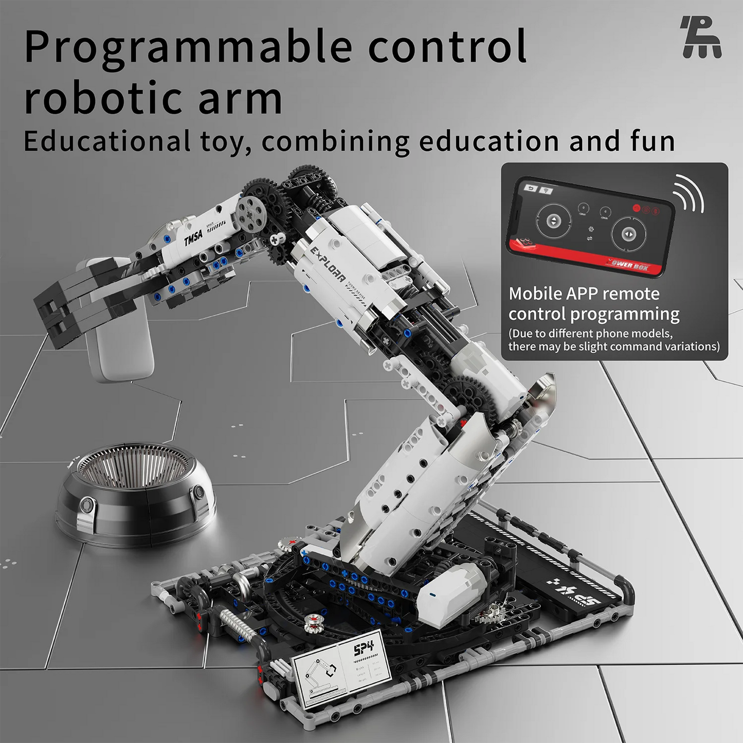 App & Remote Control Programming Robotic Arm Building Blocks Set, 784 Pcs Stem Educational Technic Toys for Boys and Girls Ages 8-16