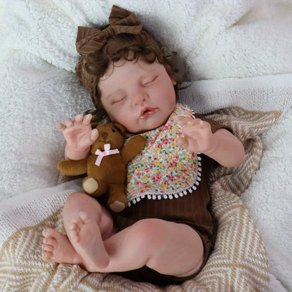 Lifelike Reborn Baby Dolls- 22Inch Cute Soft Vinyl Realistic Baby Doll,Poseable Real Life Baby Dolls(ONLY DOLL/NO ACCESSORES)