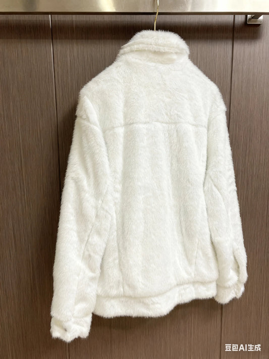 2025 autumn/winter women's silhouette meets soft fur leather denim truck jacket SU194