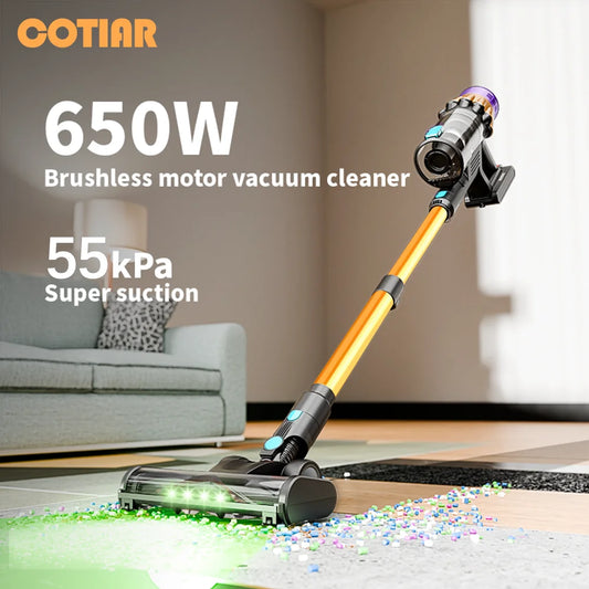 COTIAR V22 Cordless Vacuum Cleaner 650W 55000PA Home Appliance Handheld Vacuum Cleaner Cleaning Supplies Removable Battery