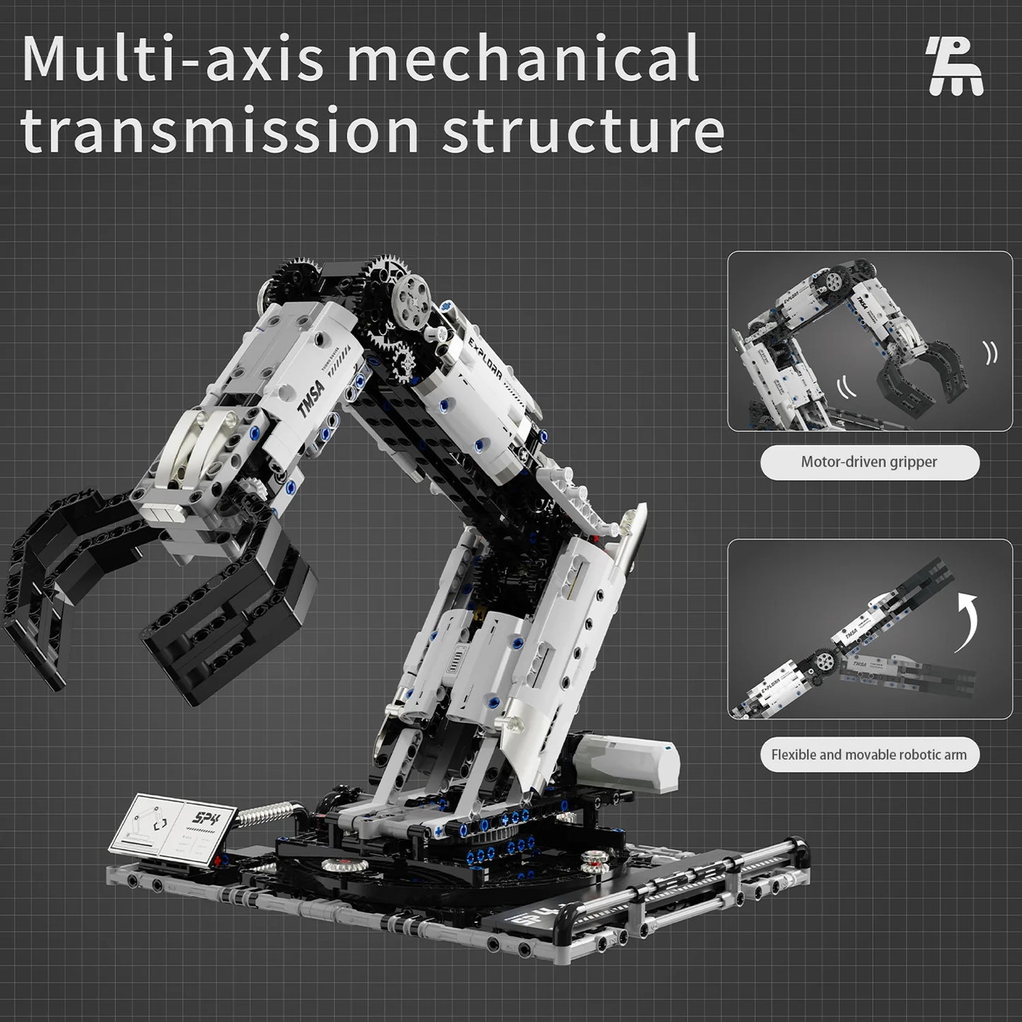 App & Remote Control Programming Robotic Arm Building Blocks Set, 784 Pcs Stem Educational Technic Toys for Boys and Girls Ages 8-16