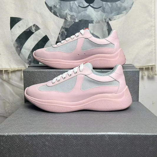 Designer sneakers mens trainer cups shoes classic fashion sport mens women shoes leather mesh nylon black orange casual platform