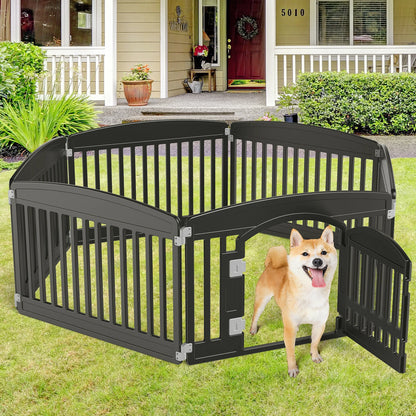 6 PanelDog Playpen Safe & Secure Indoor/Outdoor Pet Fence | Folding & Portable | Ideal for Small to Medium Dogs | Easy to Clean