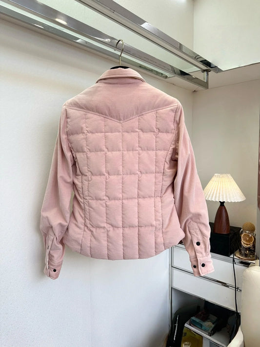 2025 Autumn and Winter Fashion Custom New Women's Down Jacket Slim Fit Warm Ski Velvet Splicing Down